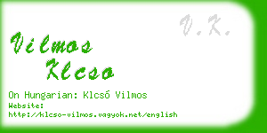 vilmos klcso business card